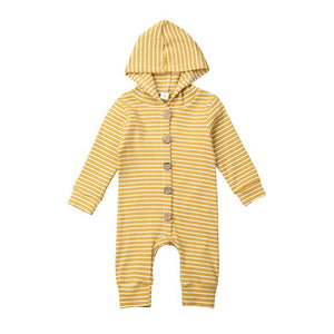 Baby Girl Boy 0-18M Striped Hooded