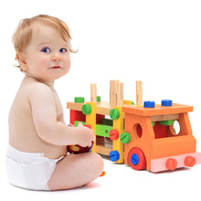 Load image into Gallery viewer, Wood Building Blocks Disassembling Screw Nut Toys