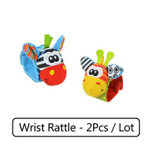Load image into Gallery viewer, Soft Animal Socks Baby Wrist Rattle Bell