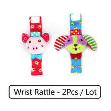 Load image into Gallery viewer, Soft Animal Socks Baby Wrist Rattle Bell
